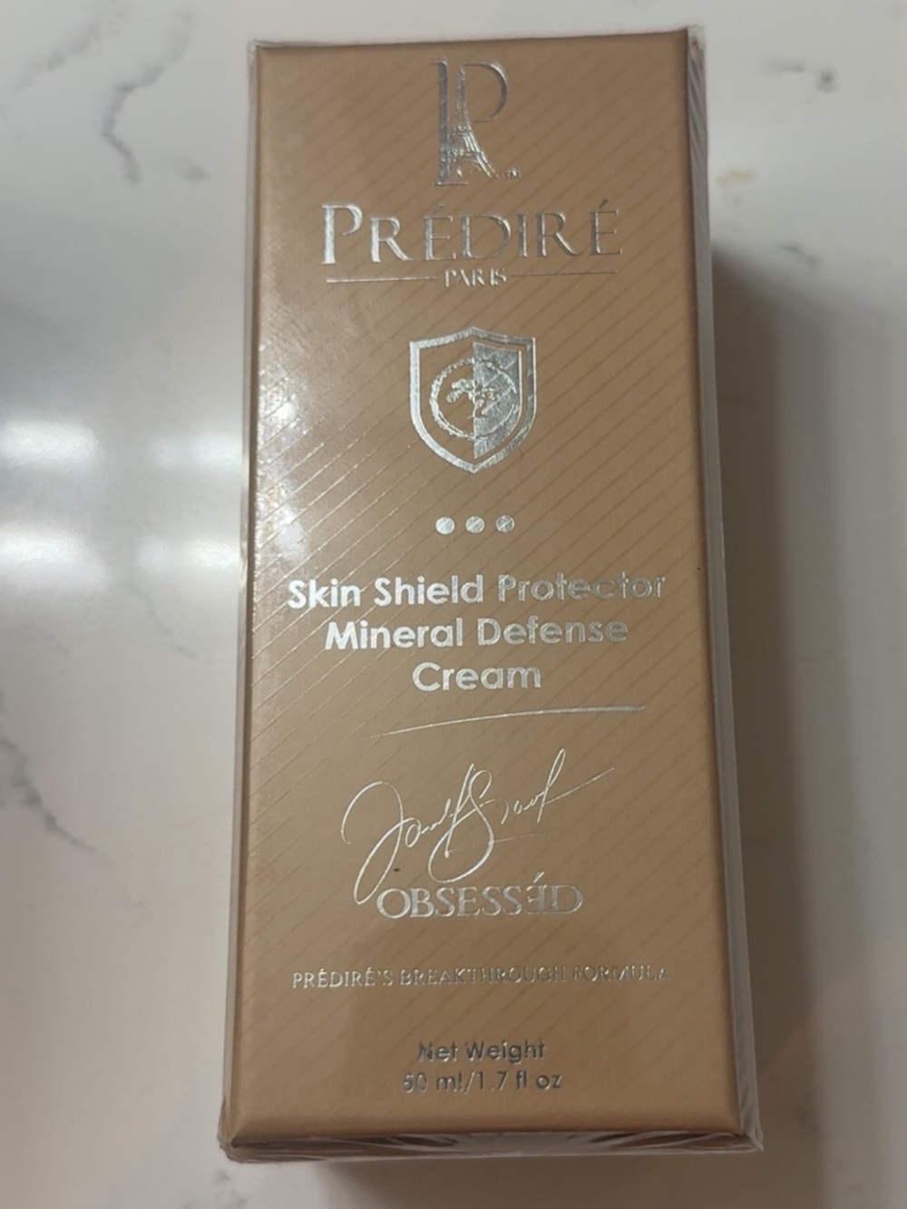 Prédiré Skin Shield Mineral Defense Cream - Beige Gold Packaging